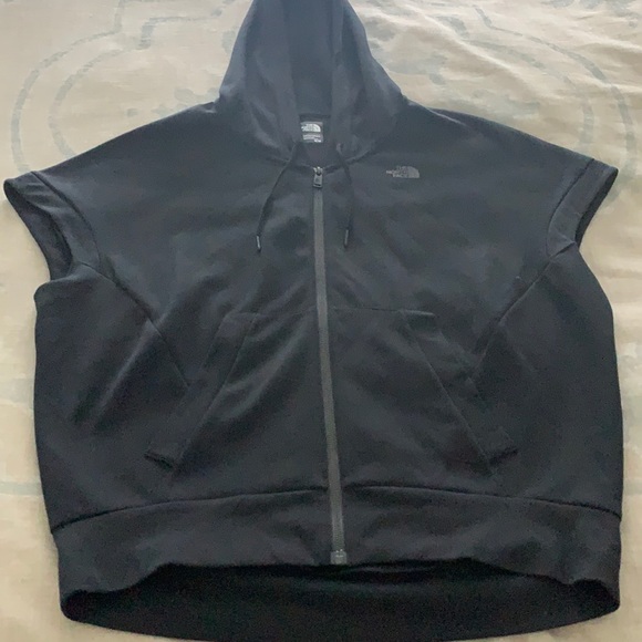 The North Face Tops - North face hooded sleeveless zip up- SZ M